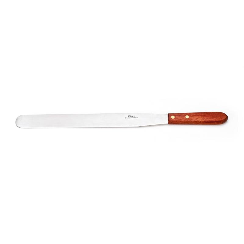 Zicco TY-177G Ahşap Saplı Pasta Spatula, Profesyonel, 30.5 cm - Zicco