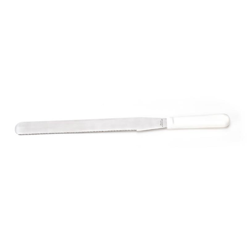 Zicco TY-177GP Dişli Pasta Spatula, Plastik Saplı, Beyaz, 30.5 cm - Zicco