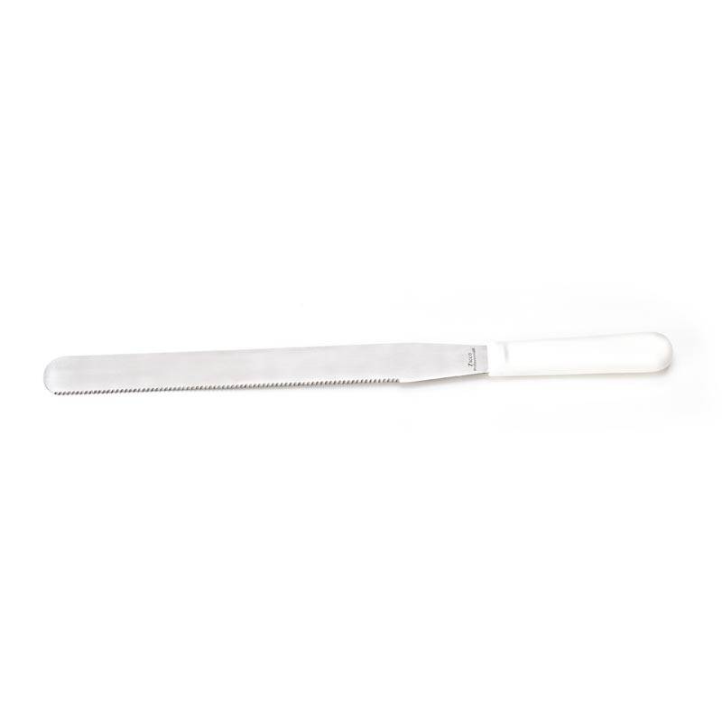 Zicco TY-177GP Dişli Pasta Spatula, Plastik Saplı, Beyaz, 30.5 cm - 1