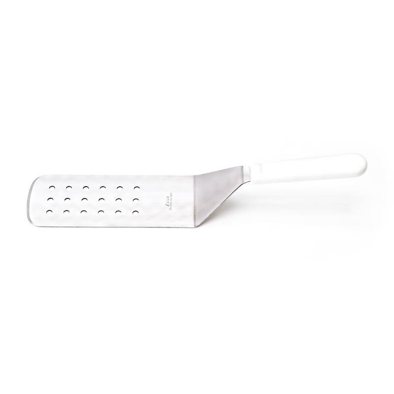 Zicco TY-262 Delikli Pasta Spatula, Plastik Saplı, Beyaz, 25x7.5 cm - 1