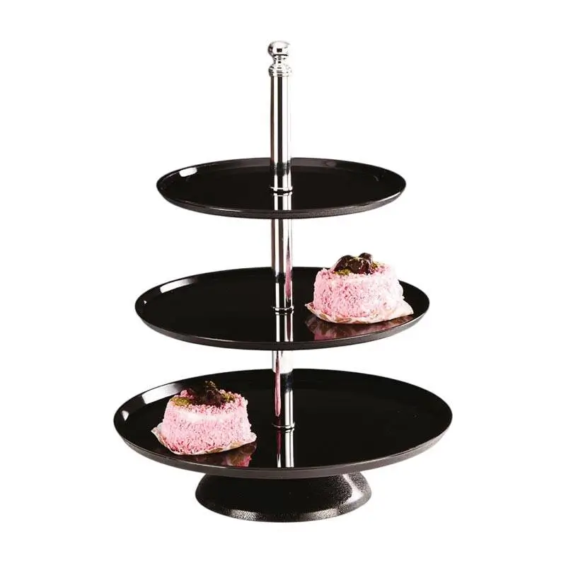 Zicco ZCB-02 Teşhir Standı, 3 Katlı, Polikarbon, Siyah, 50 cm - 1