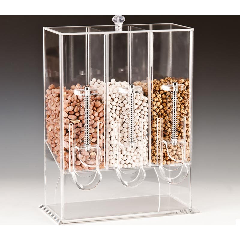 Zicco ZCP-014 Cornflakes Kuruyemiş Servis Aleti, Üçlü, Şeffaf, 15x32x43 cm - Zicco