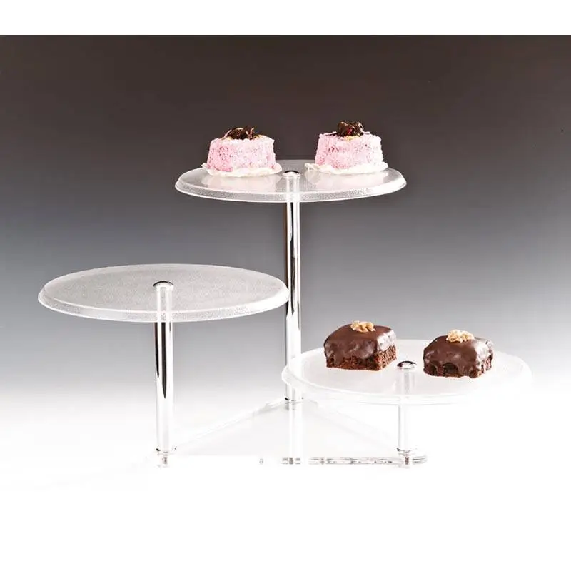 Zicco ZCP-045 Teşhir Standı, Üçgen Tabanlı, Tepsili, Polikarbon, Şeffaf, 30 cm - 1