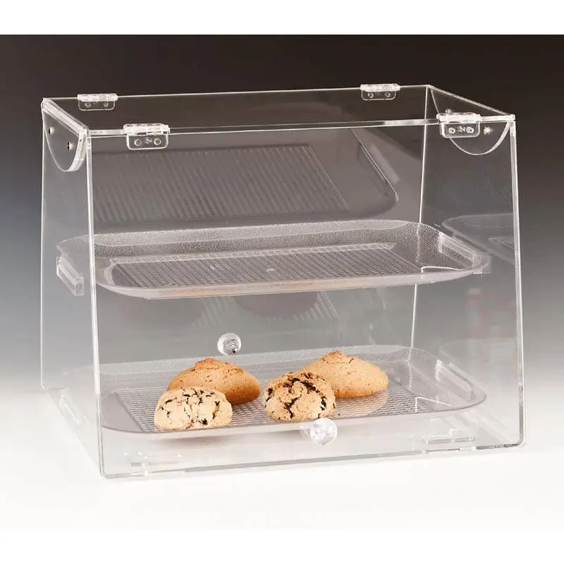 Zicco ZCP-106 Tepsili Teşhir Standı, Çift Kapaklı, Şeffaf, 40x36 cm - 1
