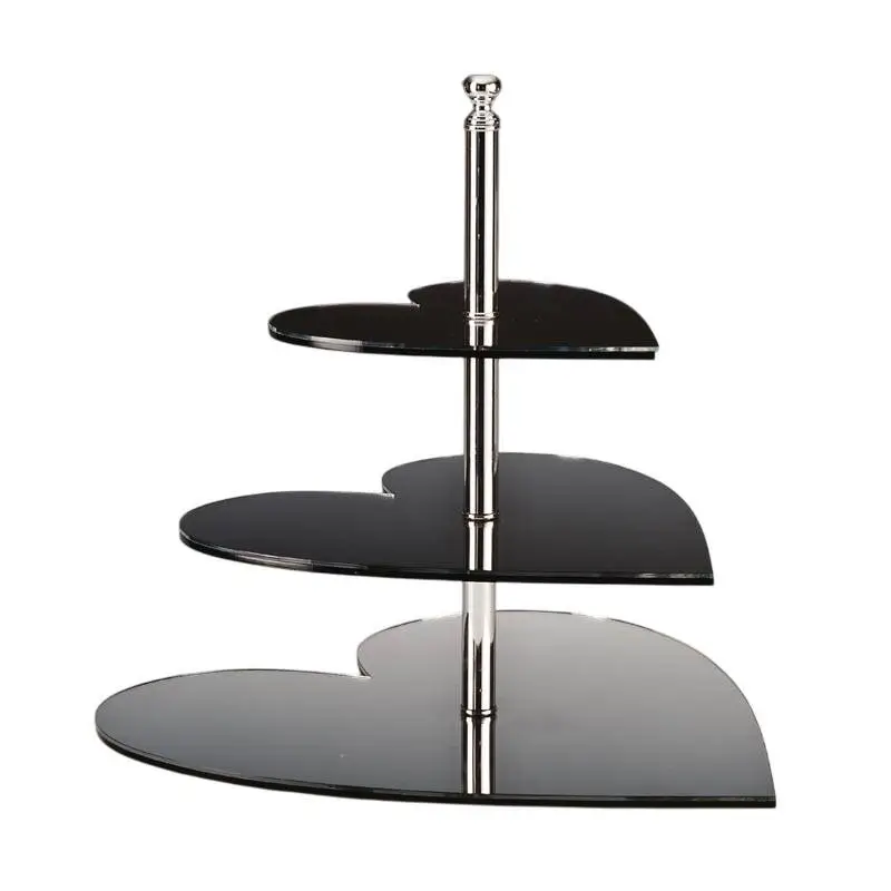 Zicco ZCP-117 Aynalı Teşhir Standı, Kalp Model, 3'lü, 20x30x40 cm - 1