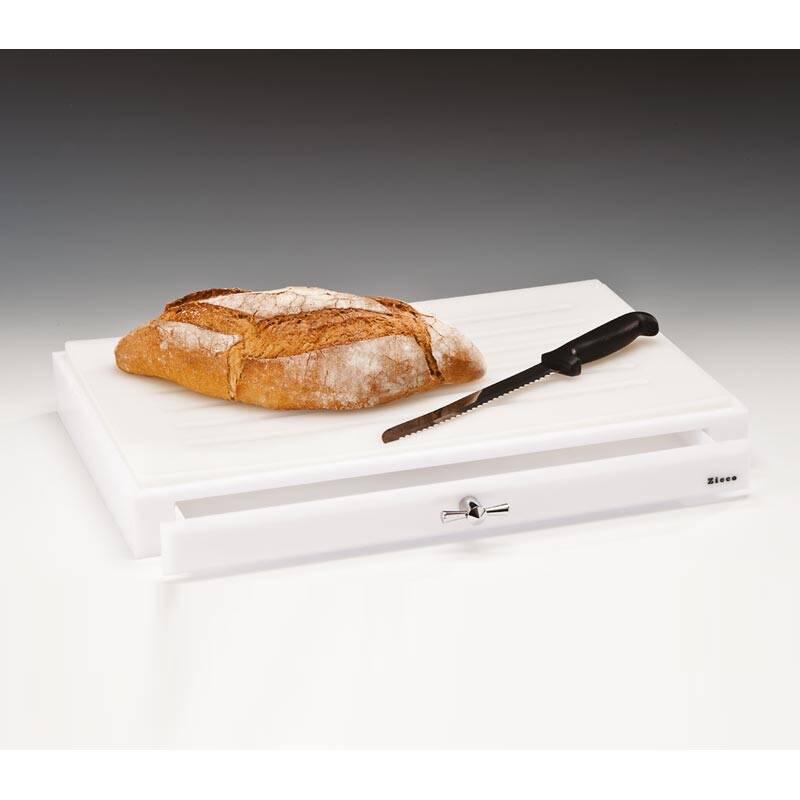 Zicco ZCP-119 Profesyonel Ekmek Kesme Tahtası, Akrilik, Beyaz, 32x52x7 cm - 1