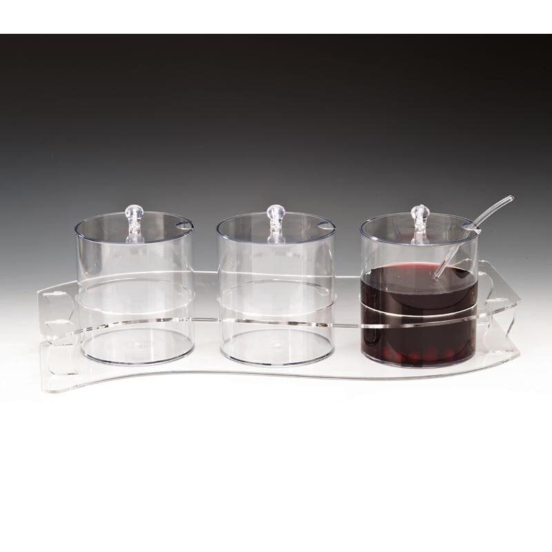 Zicco ZCP-122 Sosluk Reçellik Standı, 3'lü Takım, Polikarbon, 2.1 Lt, 60x20 cm - Zicco