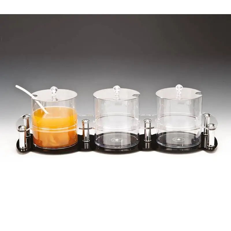 Zicco ZCP-132 Sosluk Reçellik Standı, 3 Bölmeli, Polikarbon, 2.1 L, 21x65 cm - 1