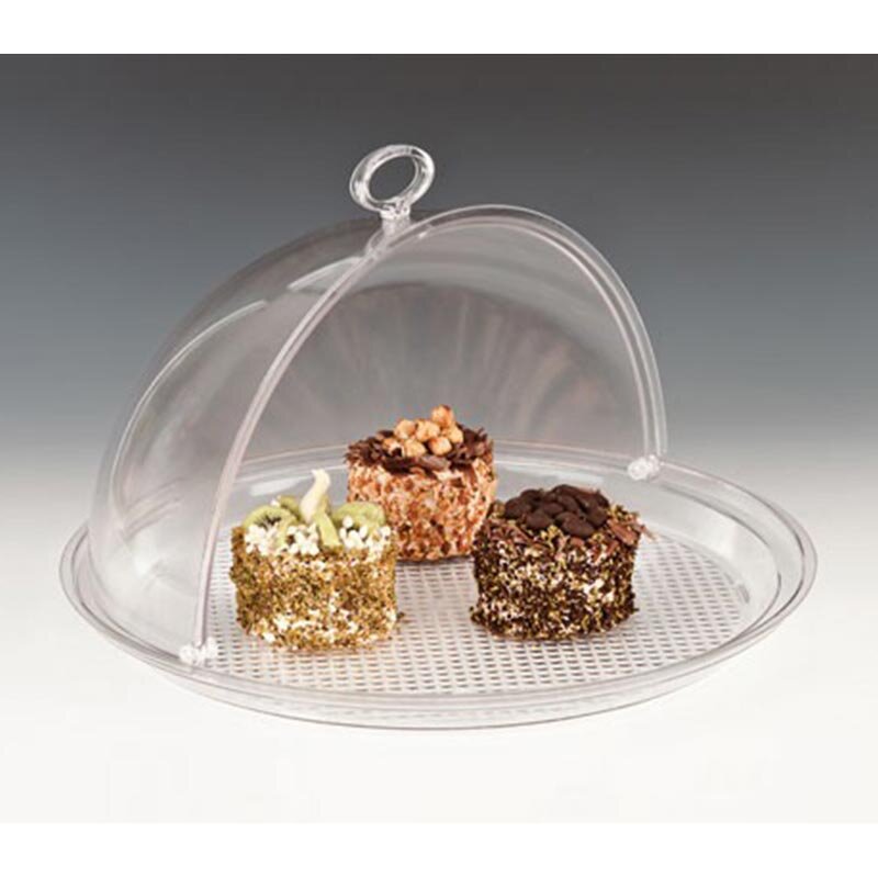 Zicco ZCP-183 Yuvarlak Fanus, Rolltop Kapaklı, Polikarbon, Şeffaf, 40.5 cm - Zicco