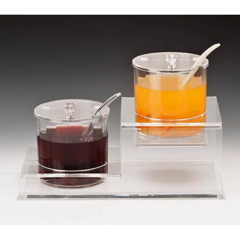Zicco ZCP-196 Kademeli Sosluk Reçellik Standı, 2'li Set, Polikarbon, 40x22.5x25 cm - 1