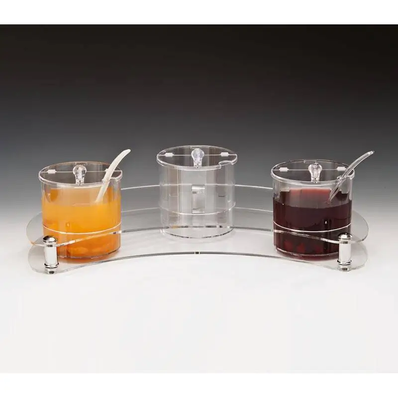 Zicco ZCP-209 Sosluk Reçellik Standı, 3'lü Set, Polikarbon, Şeffaf, 37x60x15 cm - 1