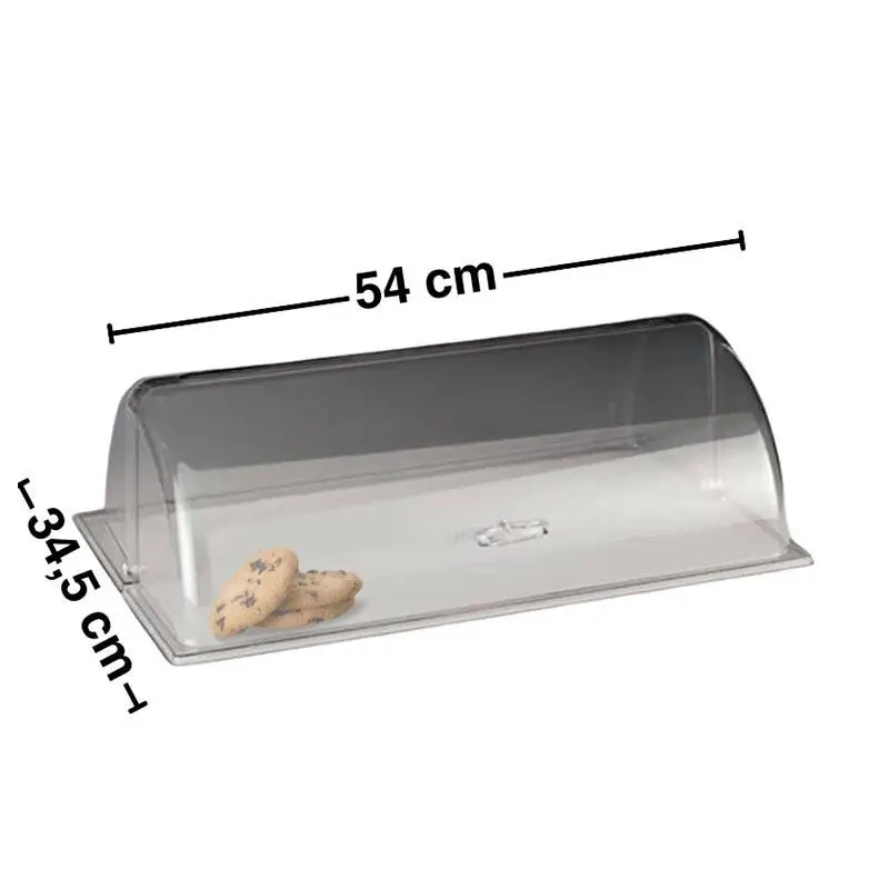 Zicco ZCP-213 Rolltop Kapak, Polikarbon, Şeffaf, GN 1/1, 34.5x54 cm - 2