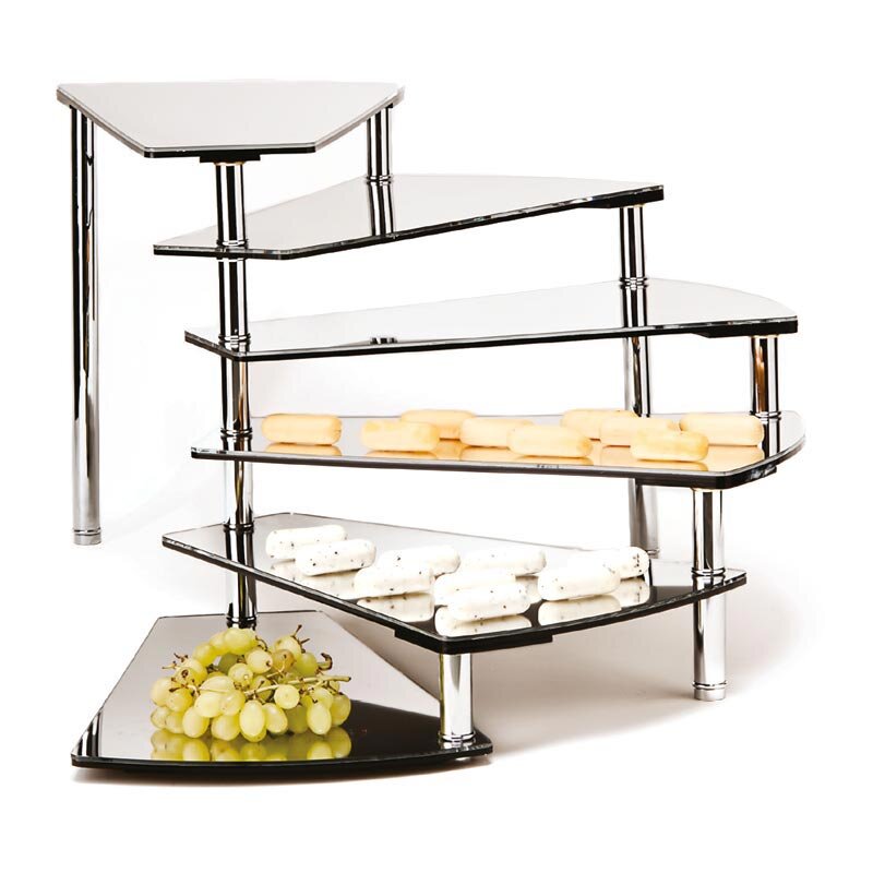 Zicco ZCP-217 Aynalı Teşhir Standı, Kaptan Merdiven Model, 6 Basamaklı, 37.5 cm - Zicco