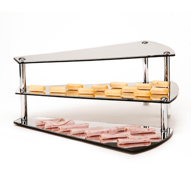 Zicco ZCP-217 Aynalı Teşhir Standı, Merdiven Model, 3 Basamaklı, 24 cm - Zicco