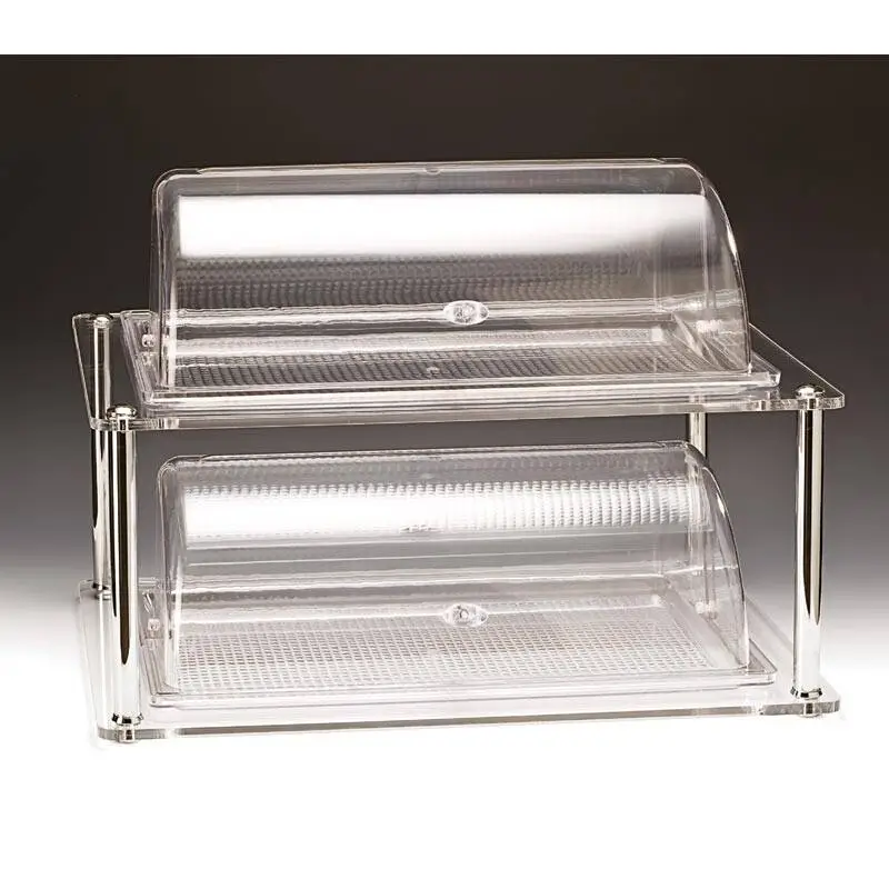 Zicco ZCP-220 Teşhir Standı, Rolltop Kapaklı, Akrilik Standlı, Polikarbon, GN 1/1, 44x64 cm - 1