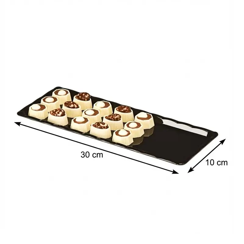 Zicco ZCP-223 Çikolata Teşhir Tepsisi, Polikarbon, Siyah, 10x30 cm - Zicco (1)