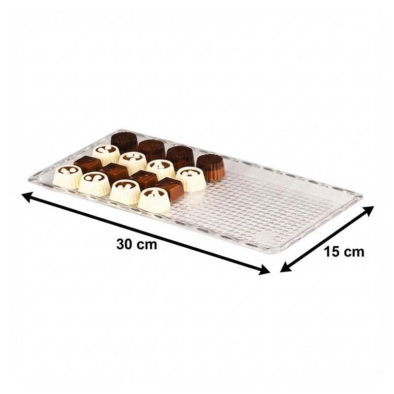 Zicco ZCP-224 Çikolata Teşhir Tepsisi, Polikarbon, Şeffaf, 15x30 cm - Zicco (1)