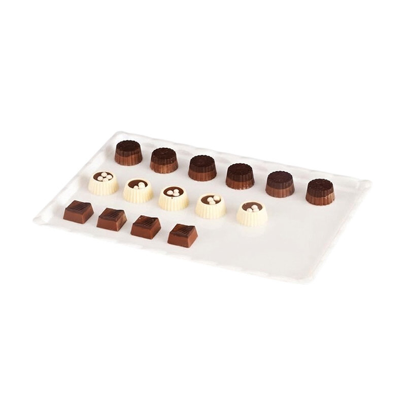Zicco ZCP-225 Çikolata Teşhir Tepsisi, Polikarbon, Beyaz, 20x30 cm - Zicco