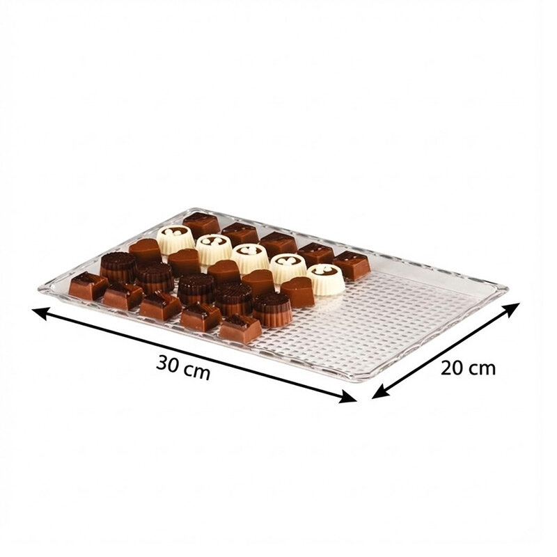 Zicco ZCP-225 Çikolata Teşhir Tepsisi, Polikarbon, Şeffaf, 20x30 cm - Zicco (1)