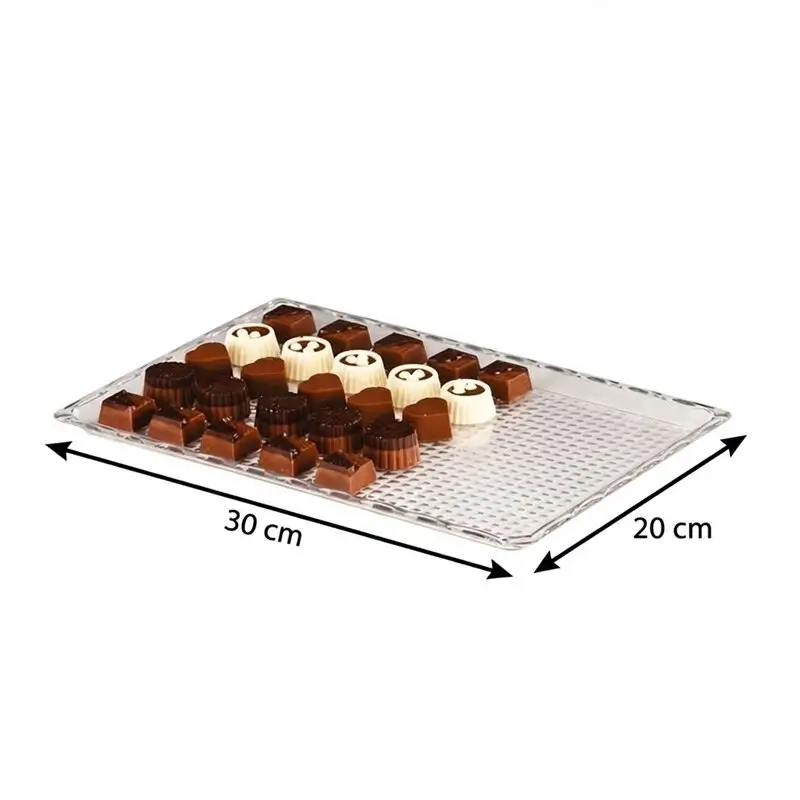 Zicco ZCP-225 Çikolata Teşhir Tepsisi, Polikarbon, Şeffaf, 20x30 cm - Zicco (1)