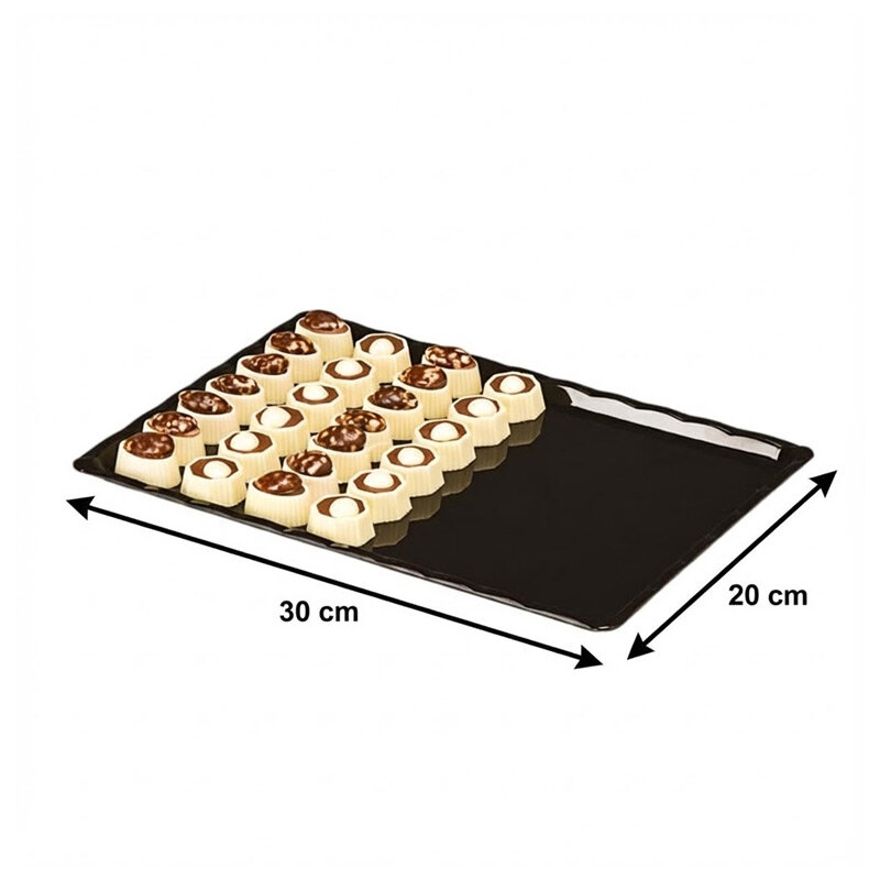 Zicco ZCP-225 Çikolata Teşhir Tepsisi, Polikarbon, Siyah, 20x30 cm - Zicco (1)