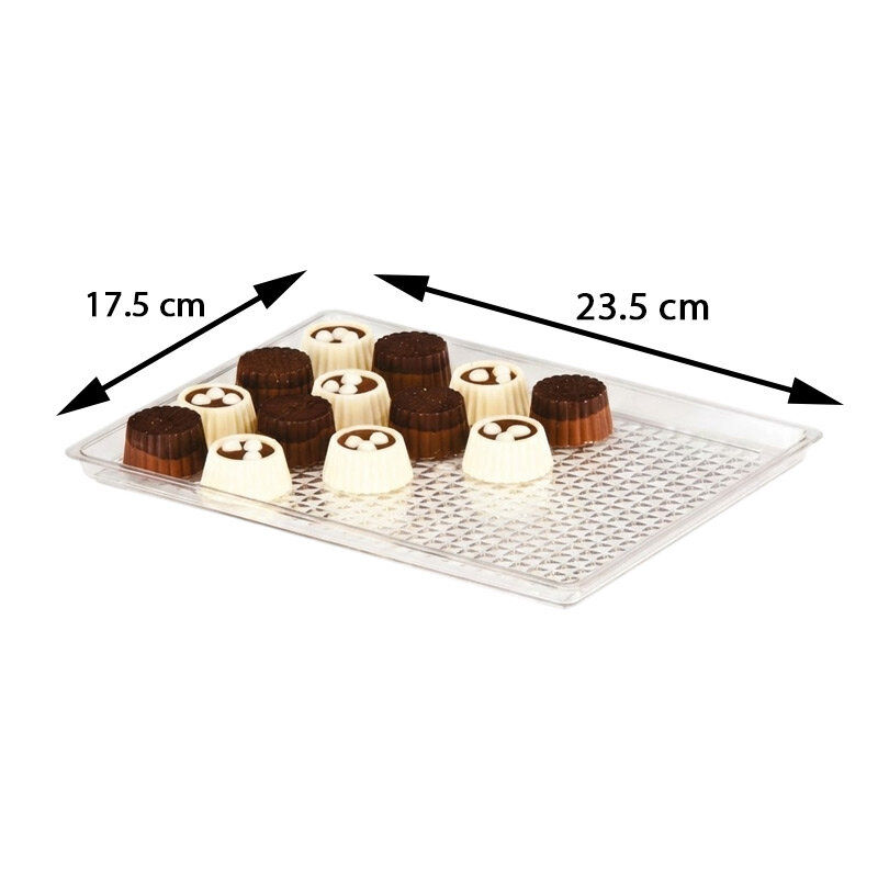 Zicco ZCP-252 Çikolata Teşhir Tepsisi, Polikarbon, Şeffaf, 17.5x23.5 cm - Zicco (1)
