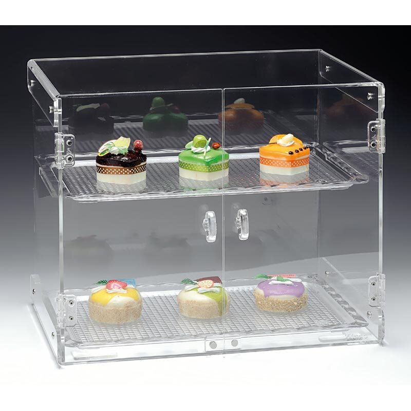 Zicco ZCP-263 Tepsili Teşhir Standı, 2 Katlı, Polikarbon, Şeffaf, 37 cm - Zicco