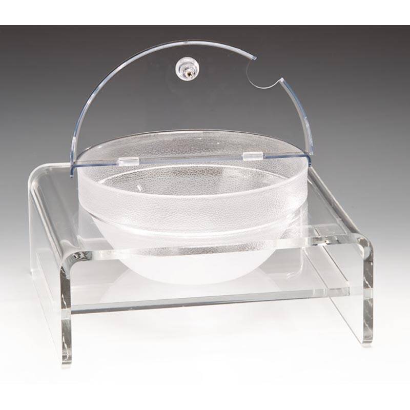 Zicco ZCP-284 Kaseli Teşhir Standı, Polikarbon, Şeffaf, 23x30x29 cm - 1