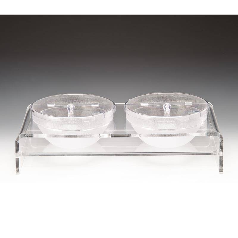 Zicco ZCP-285 Kaseli Teşhir Standı, 2'li, Polikarbon, Şeffaf, 23x30x29 cm - 1