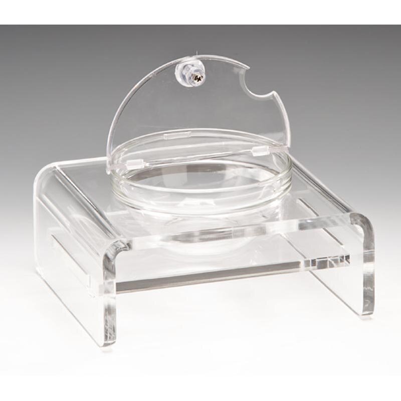 Zicco ZCP-286 Cam Kaseli Teşhir Standı, Kapaklı, Polikarbon, Şeffaf, 21x19 cm - Zicco