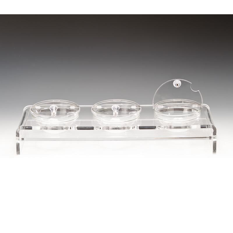 Zicco ZCP-288 Cam Kaseli Teşhir Standı Seti, Kapaklı, Polikarbon, Şeffaf, 57x19 cm - Zicco