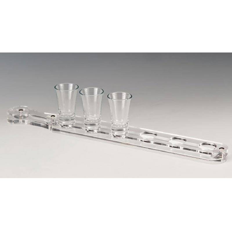 Zicco ZCP-295 Shot Servis, 6’lı, Akrilik, Şeffaf, 52x5.5 cm - 1