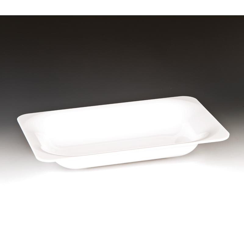 Zicco ZCP-298 Derin Teşhir Tabağı, Polikarbon, Beyaz, 40x26x6.5 cm - Zicco