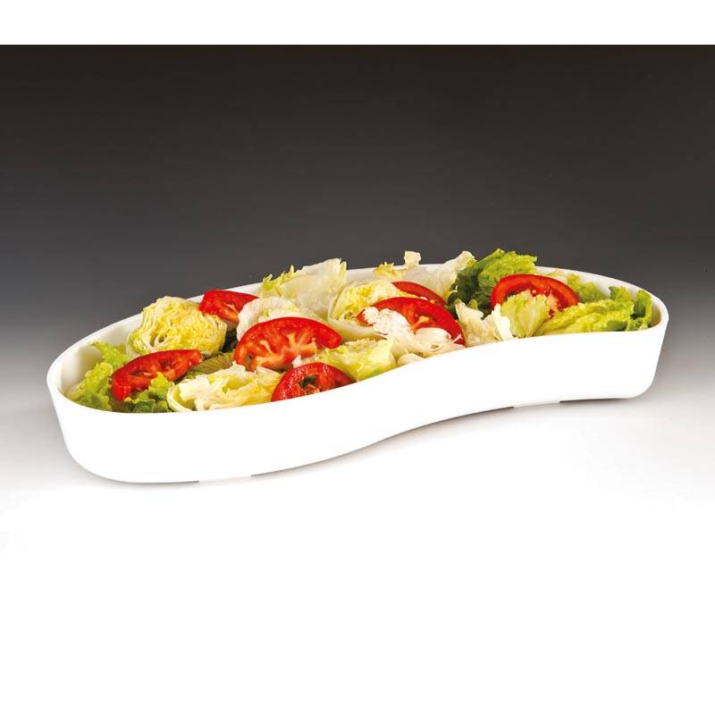 Zicco ZCP-299 Teşhir Tabağı, Damla Model, Polikarbon, Beyaz, 45x21x6.5 cm - 1