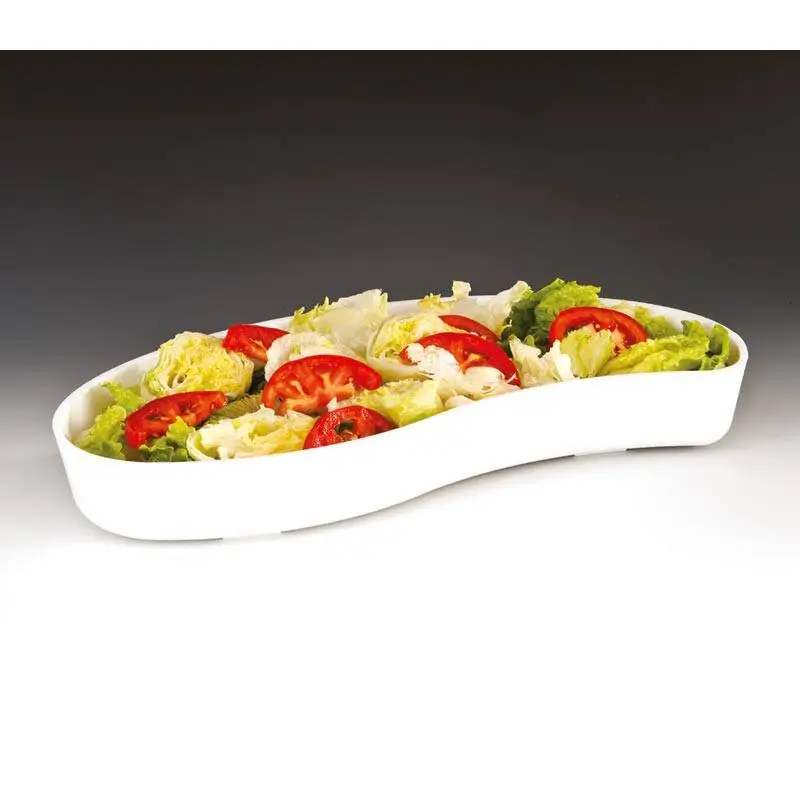 Zicco ZCP-299 Teşhir Tabağı, Damla Model, Polikarbon, Beyaz, 45x21x6.5 cm - 1