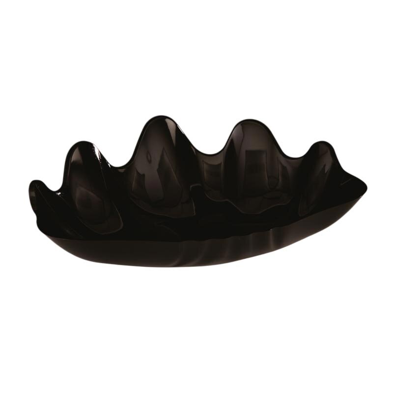 Zicco ZCP-300 Teşhir Tabağı, İstiridye Model, Polikarbon, Siyah, 38x27x5 cm - Zicco