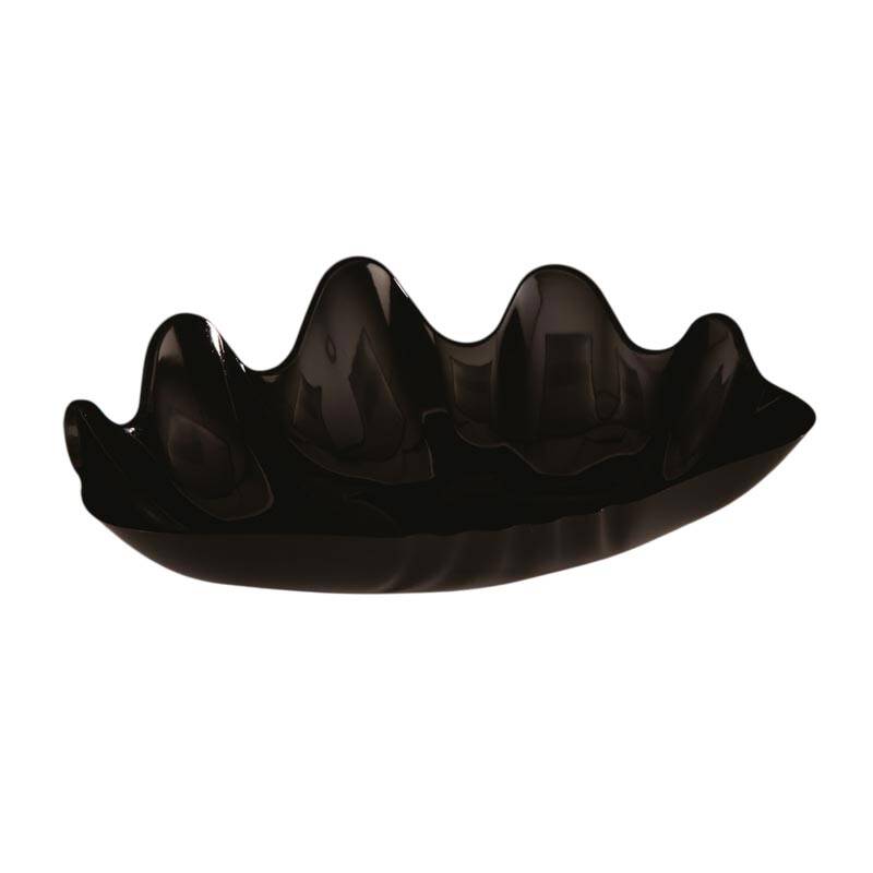 Zicco ZCP-300 Teşhir Tabağı, İstiridye Model, Polikarbon, Siyah, 38x27x5 cm - 1