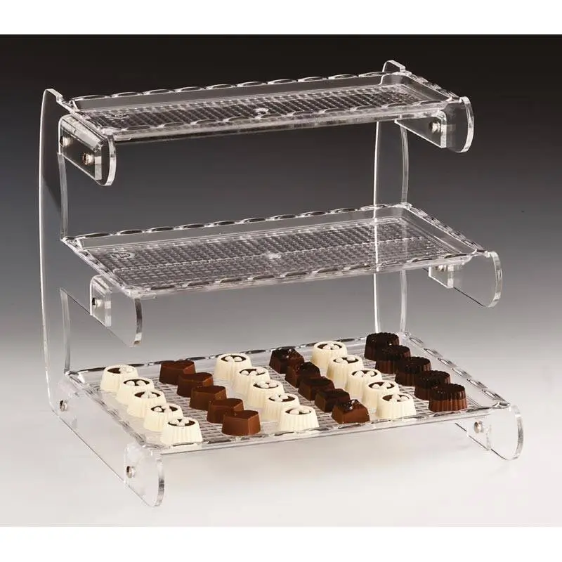 Zicco ZCP-309 Teşhir Standı, Tepsili, 3 Katlı, Polikarbon, Şeffaf, 29 cm - 1