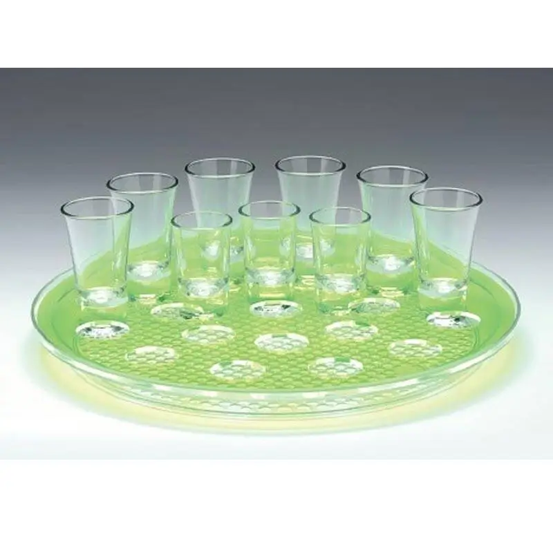 Zicco ZCP-312 Shot Servis Standı, Polikarbon Tepsili, 21’li, Yeşil, 34 cm - 1