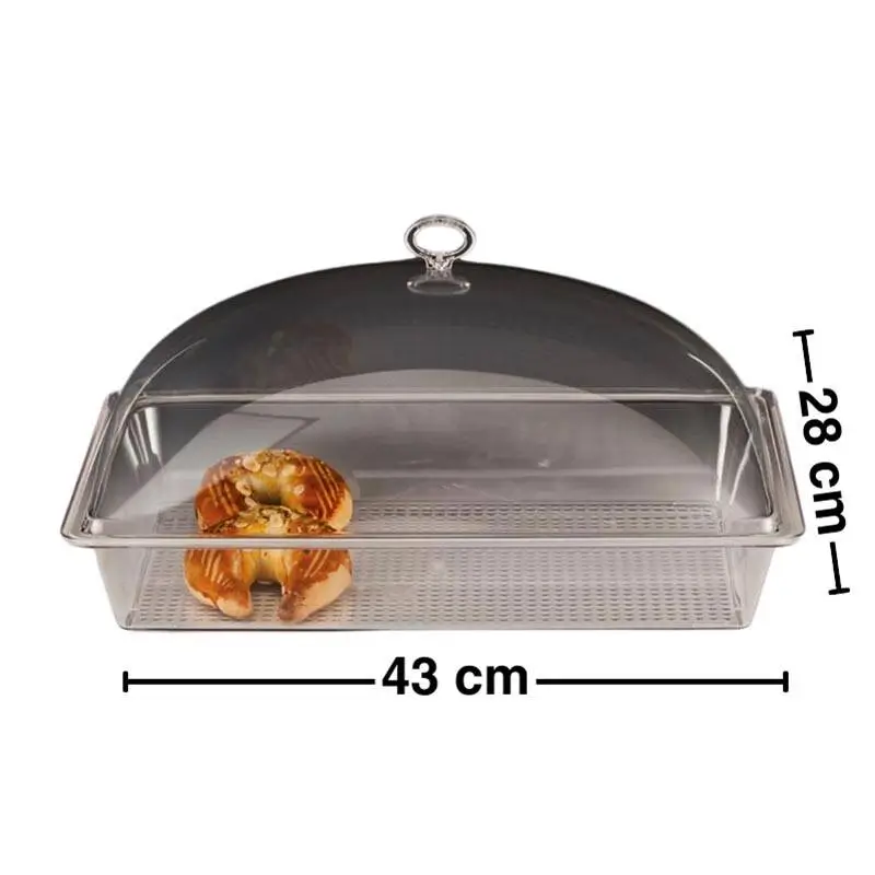 Zicco ZCP-314 Kapaklı Muhafaza Kabı, Polikarbon, Şeffaf, 43x28 cm - 2