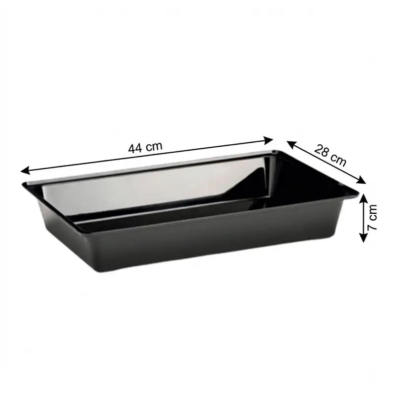 Zicco ZCP-314-P Polikarbon Teşhir Tepsisi, Derin Model, Siyah, 44x28x7 cm - Zicco (1)