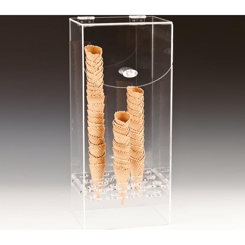 Zicco ZCP-316 Kapaklı Dondurma Külahlık, Akrilik, Şeffaf, 24.5x18 cm - Zicco