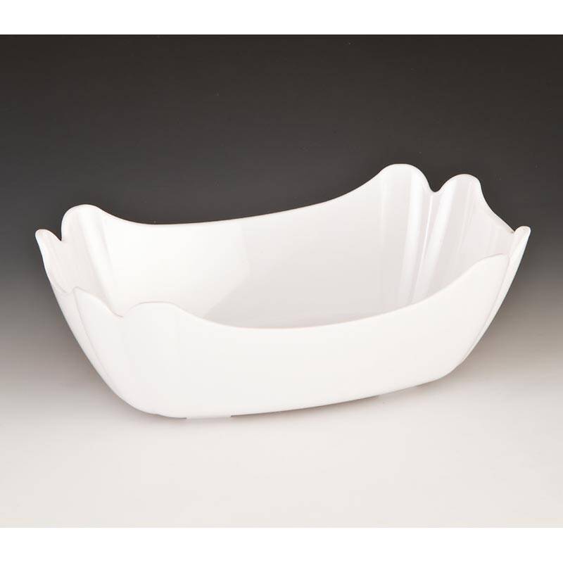 Zicco ZCP-337 Teşhir Kasesi, Polikarbon, Beyaz, 27x18x9 cm - 1