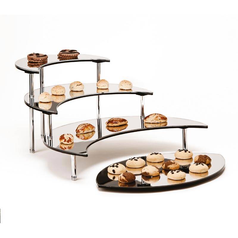 Zicco ZCP-357 Aynalı Teşhir Standı, Hilal Model, 4 Katlı - 1