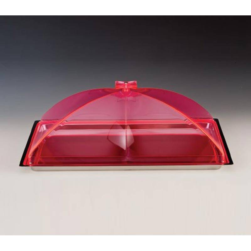 Zicco ZCP-392 Akrilik Kapaklı Fanus, Çelik Tabanlı, Pembe, 40x29 cm - 1