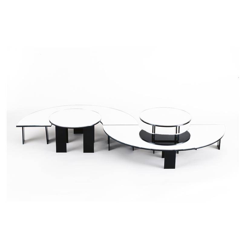 Zicco ZCP-397 Aynalı Teşhir Standı, S Model, 4 Parça, 60x30x10 cm - 1