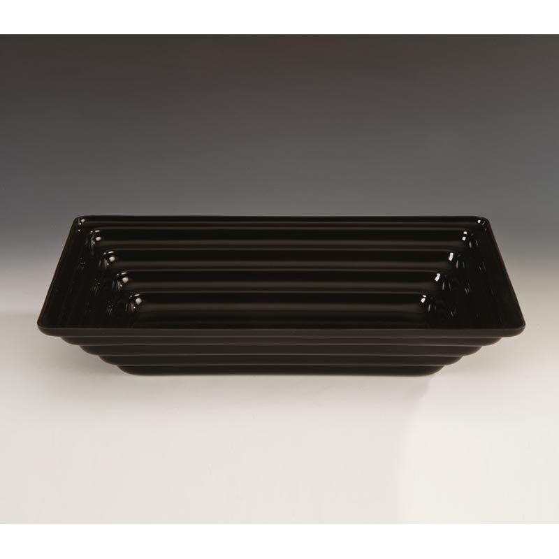 Zicco ZCP-426 Yivli Teşhir Kasesi, Akrilik, Siyah, 43.5x28.5 cm - Zicco