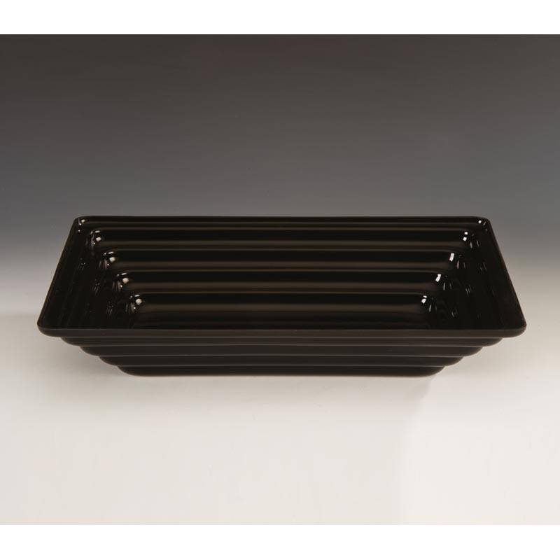 Zicco ZCP-426 Yivli Teşhir Kasesi, Akrilik, Siyah, 43.5x28.5 cm - 1