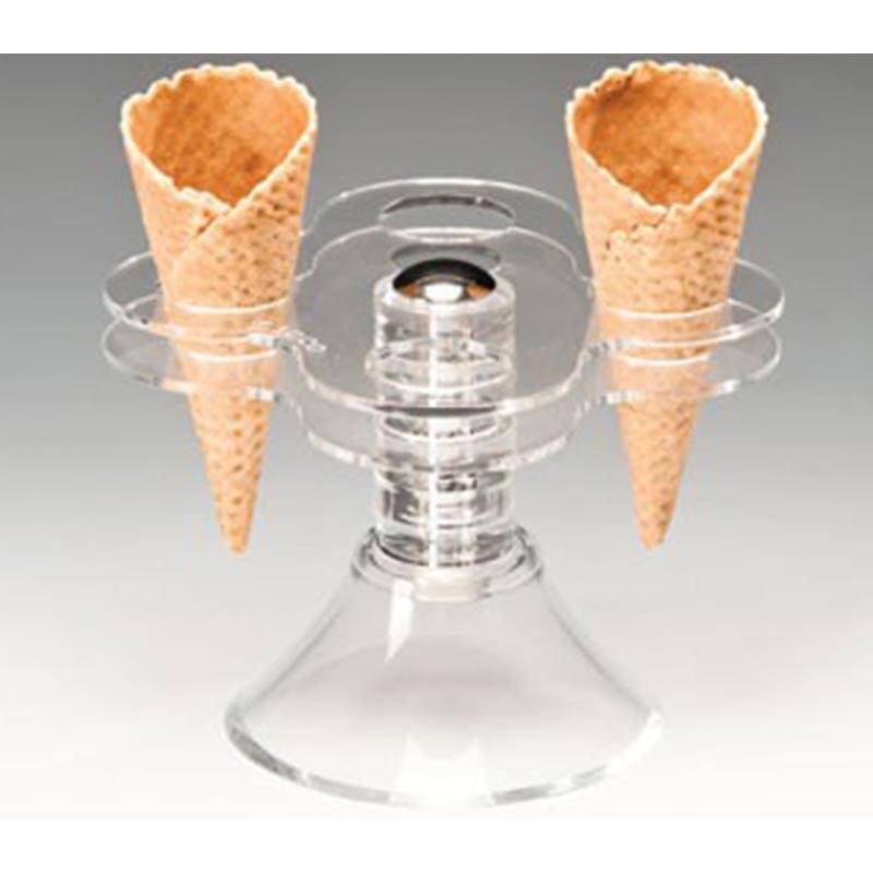 Zicco ZCP-432 Akrilik Dondurma Servis Standı, Ayaklı, Şeffaf, 13.5x13.5x11.5 cm - 1
