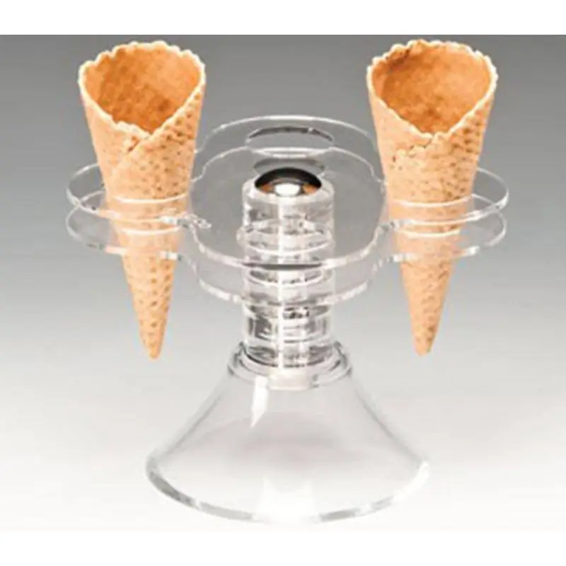 Zicco ZCP-432 Akrilik Dondurma Servis Standı, Ayaklı, Şeffaf, 13.5x13.5x11.5 cm - 1